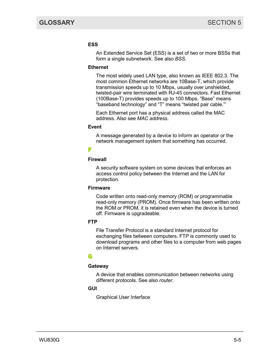 Motorola WU830G User Manual | Page 49 / 59
