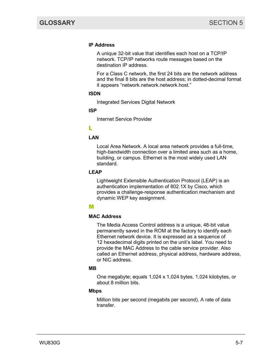 Motorola WU830G User Manual | Page 51 / 59