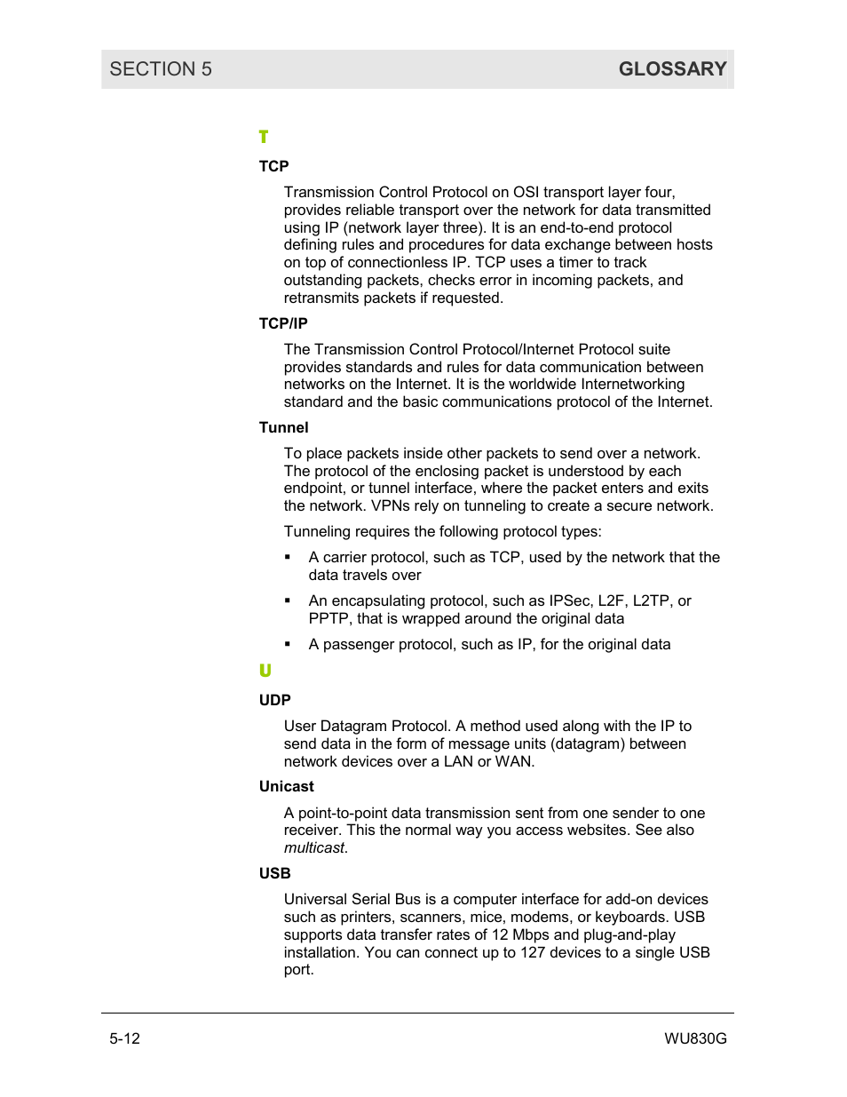 Motorola WU830G User Manual | Page 56 / 59