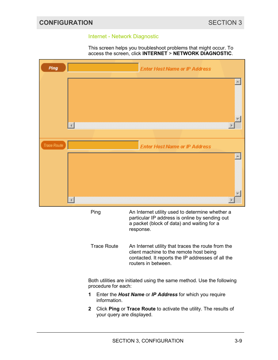 Internet ˚ network diagnostic | Motorola BR700 User Manual | Page 40 / 78