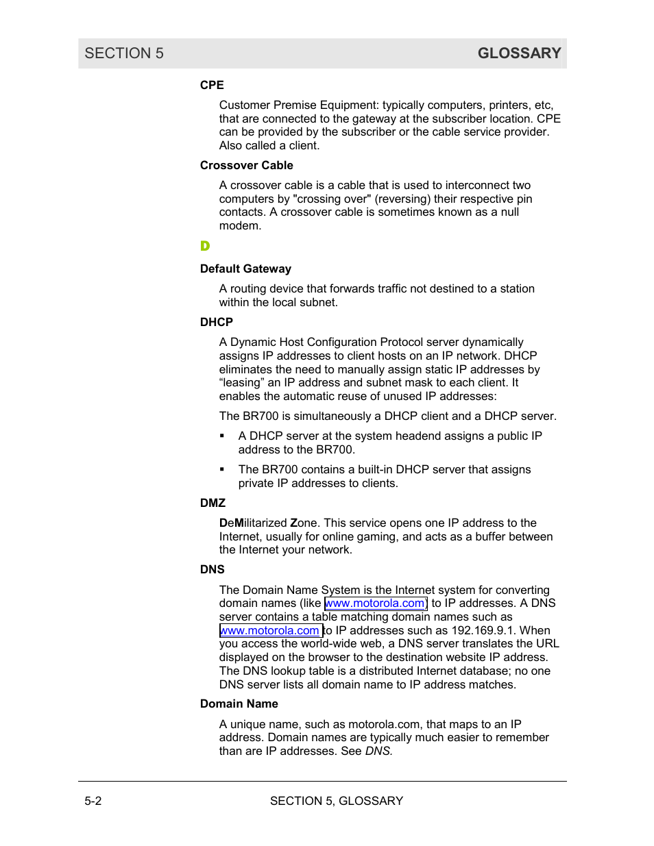 Motorola BR700 User Manual | Page 69 / 78