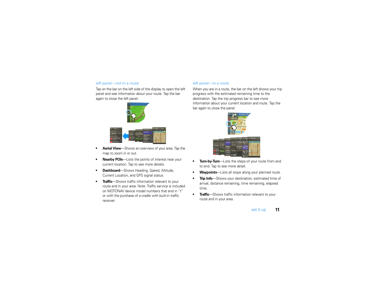 Motorola MOTONAV TN500 User Manual | Page 13 / 116