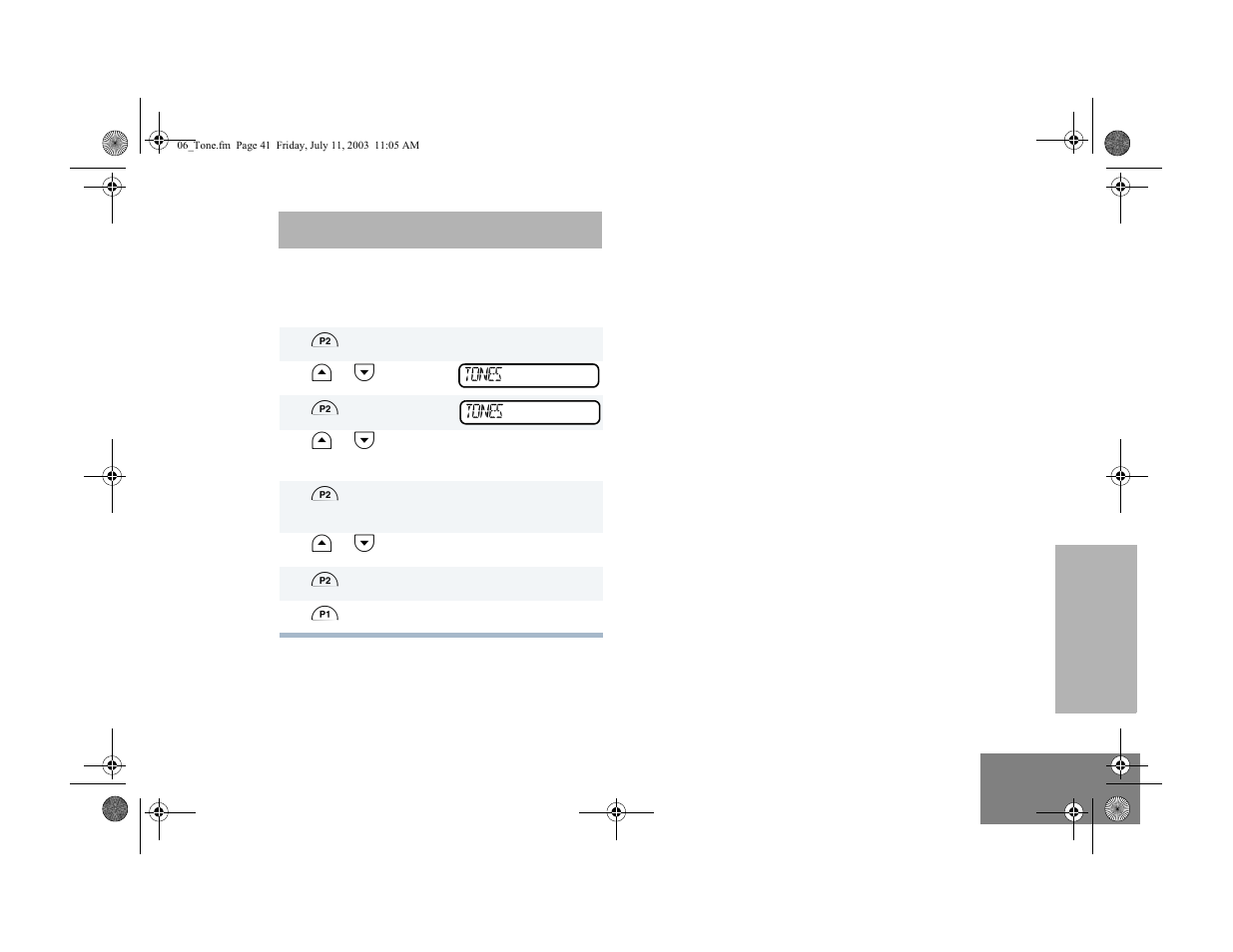 Tone preferences | Motorola CM300TM User Manual | Page 43 / 68