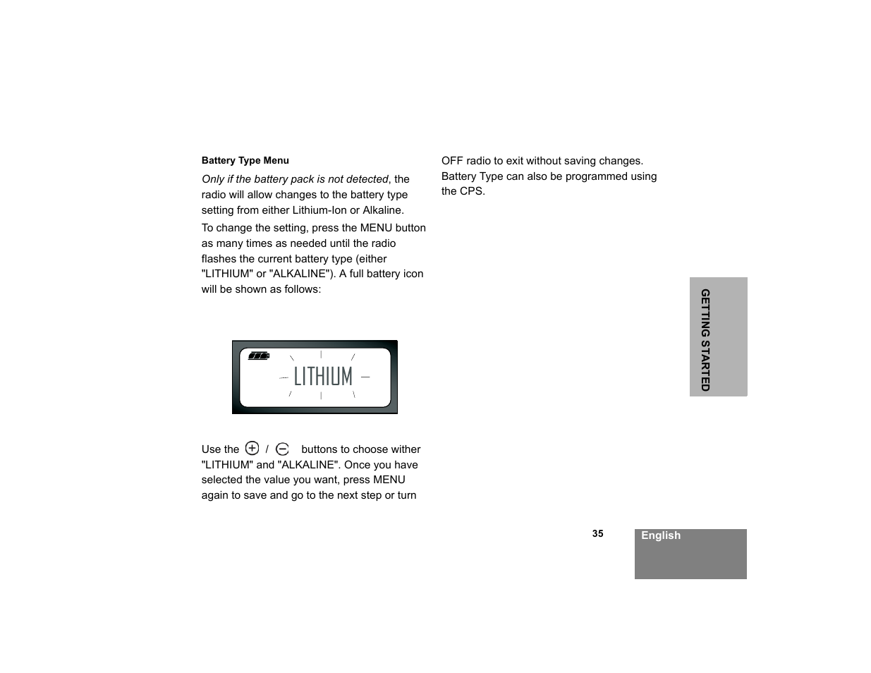 Lithium | Motorola XTNi Series User Manual | Page 37 / 69