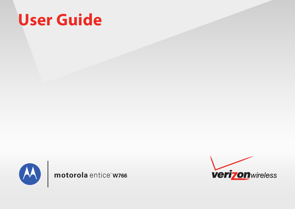 Motorola Entice W766 User Manual | 244 pages