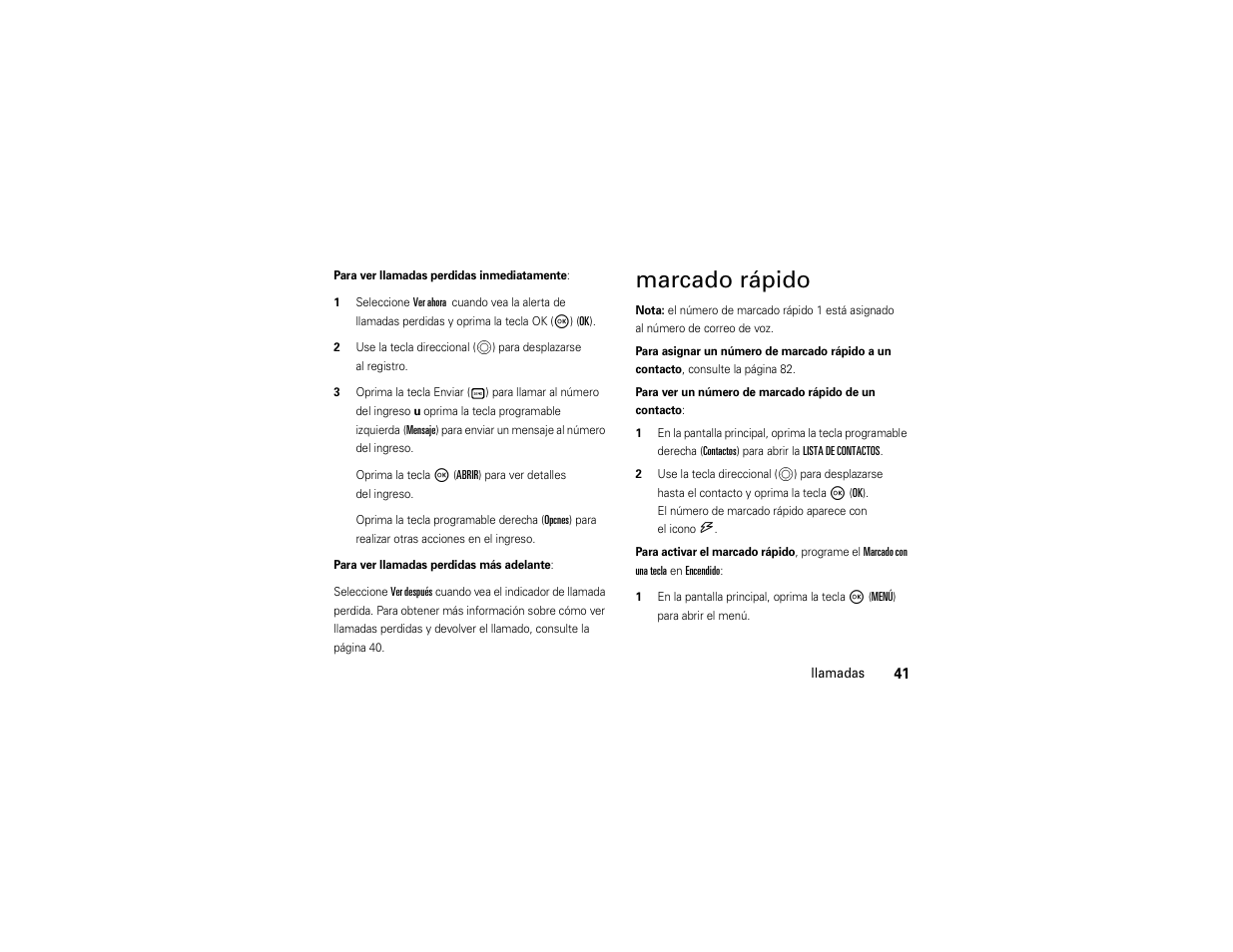 Marcado rápido | Motorola Entice W766 User Manual | Page 161 / 244