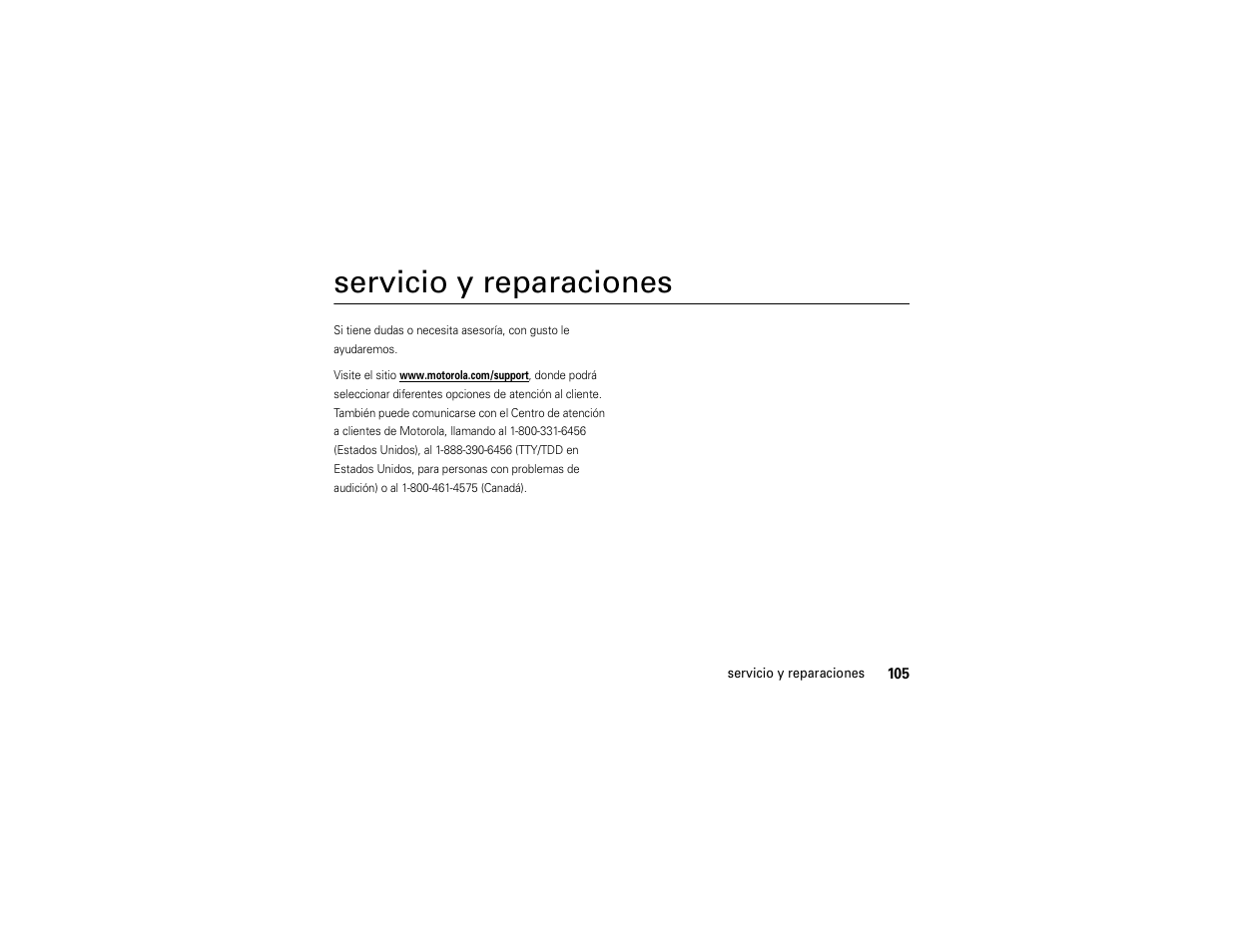 Servicio y reparaciones | Motorola Entice W766 User Manual | Page 225 / 244