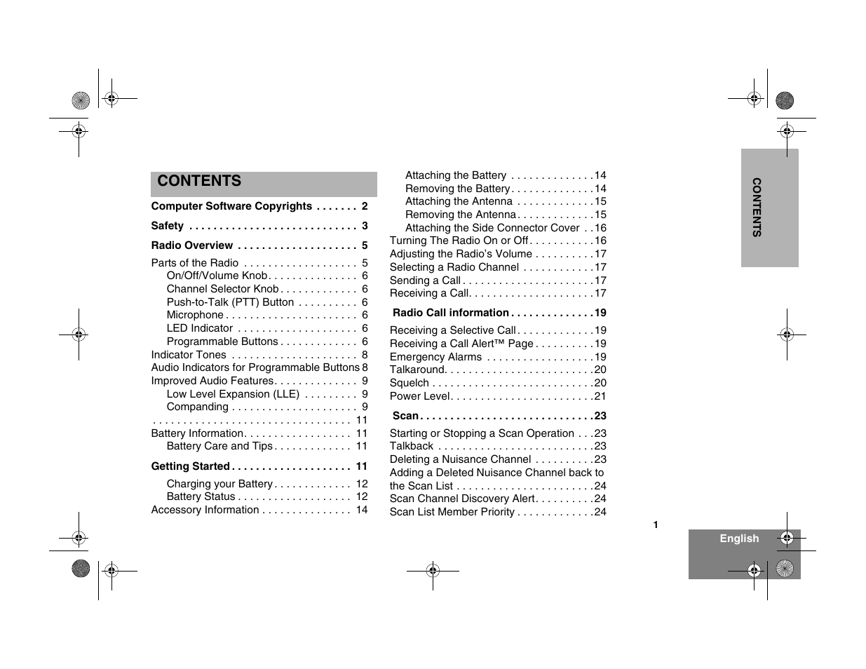 Motorola EX500 User Manual | Page 3 / 38