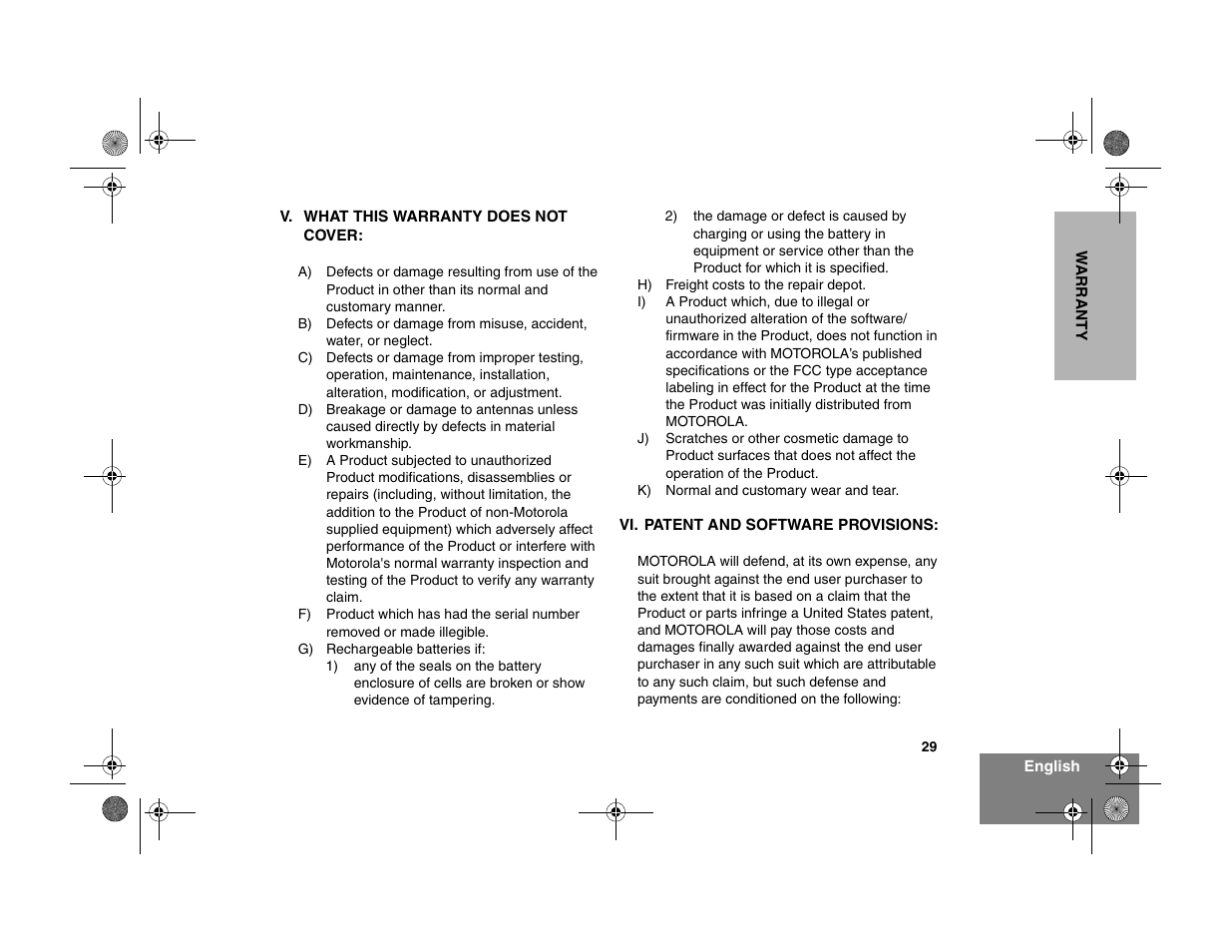 Motorola EX500 User Manual | Page 31 / 38