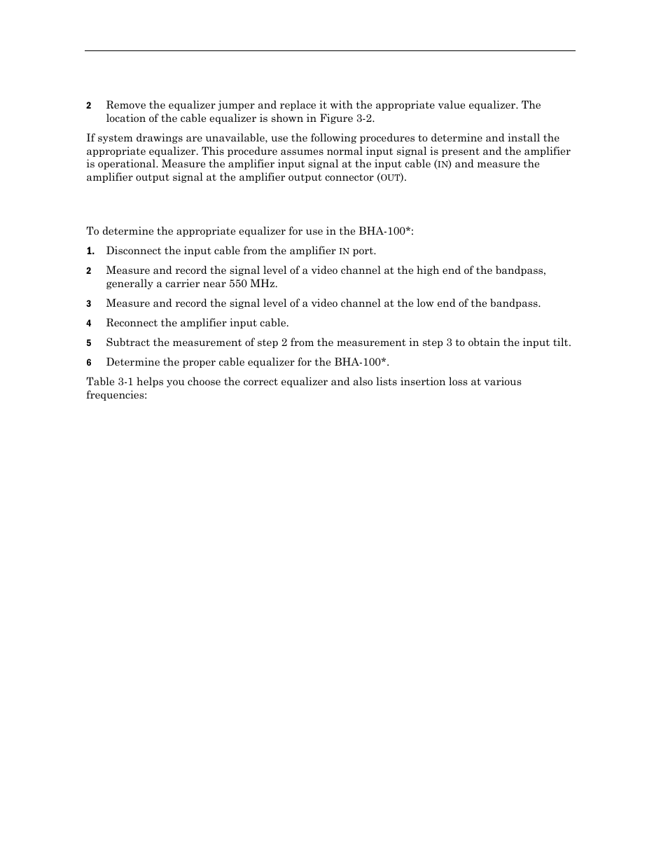 Determining the equalizer | Motorola Broadband House Amplifier BHA-100K/P-R User Manual | Page 19 / 28