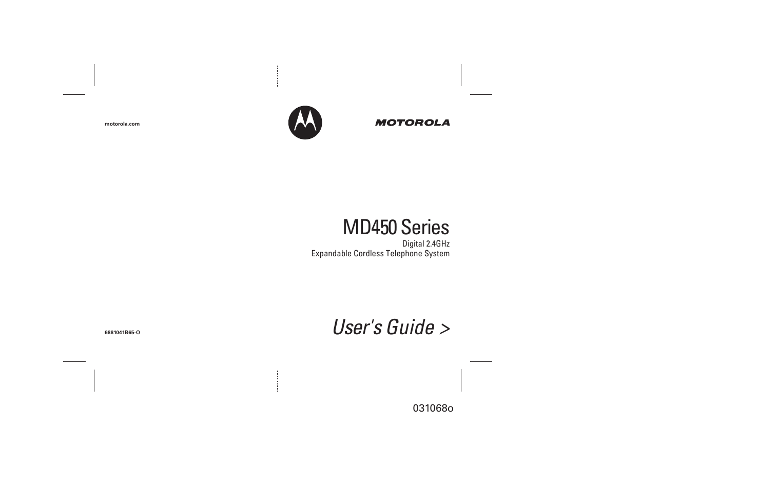 Motorola MD450 Series User Manual | 55 pages