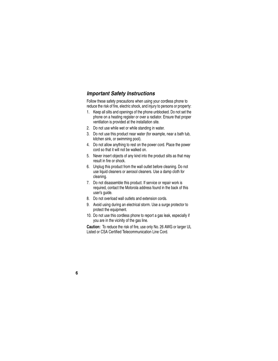 Important safety instructions | Motorola MD450 Series User Manual | Page 8 / 55