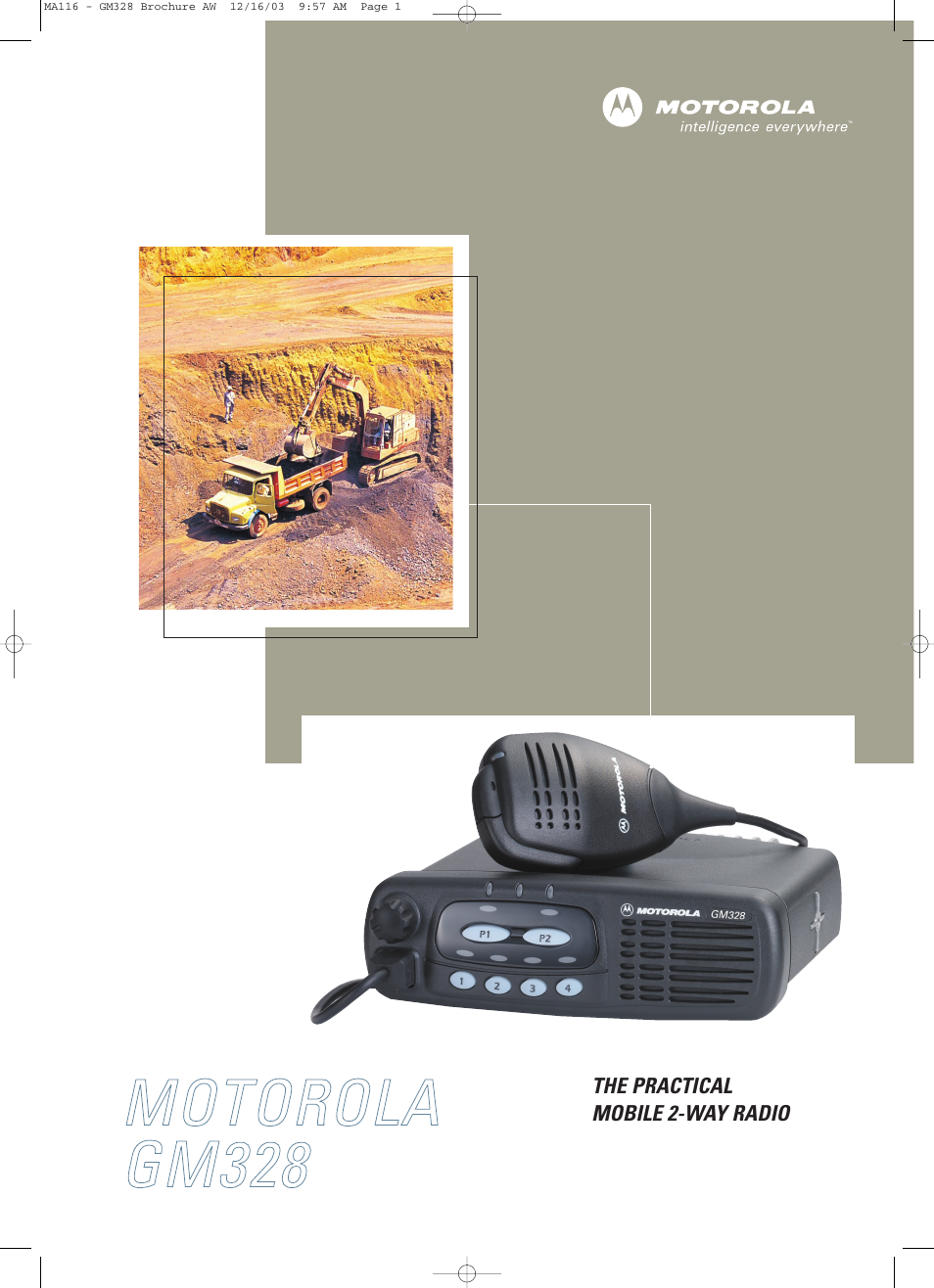 Motorola Mobile 2-Way Radio GM328 User Manual | 4 pages
