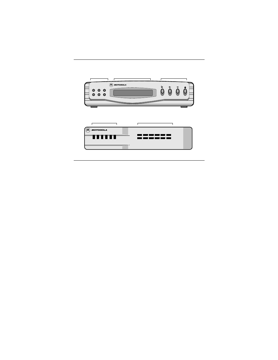 C-17 figure d-2. stand-alone modem front panels, 3460 fast’r, Stand-alone 3460 fast’r modem | Stand-alone 3460 fast’r plus modem | Motorola 3460 User Manual | Page 165 / 188