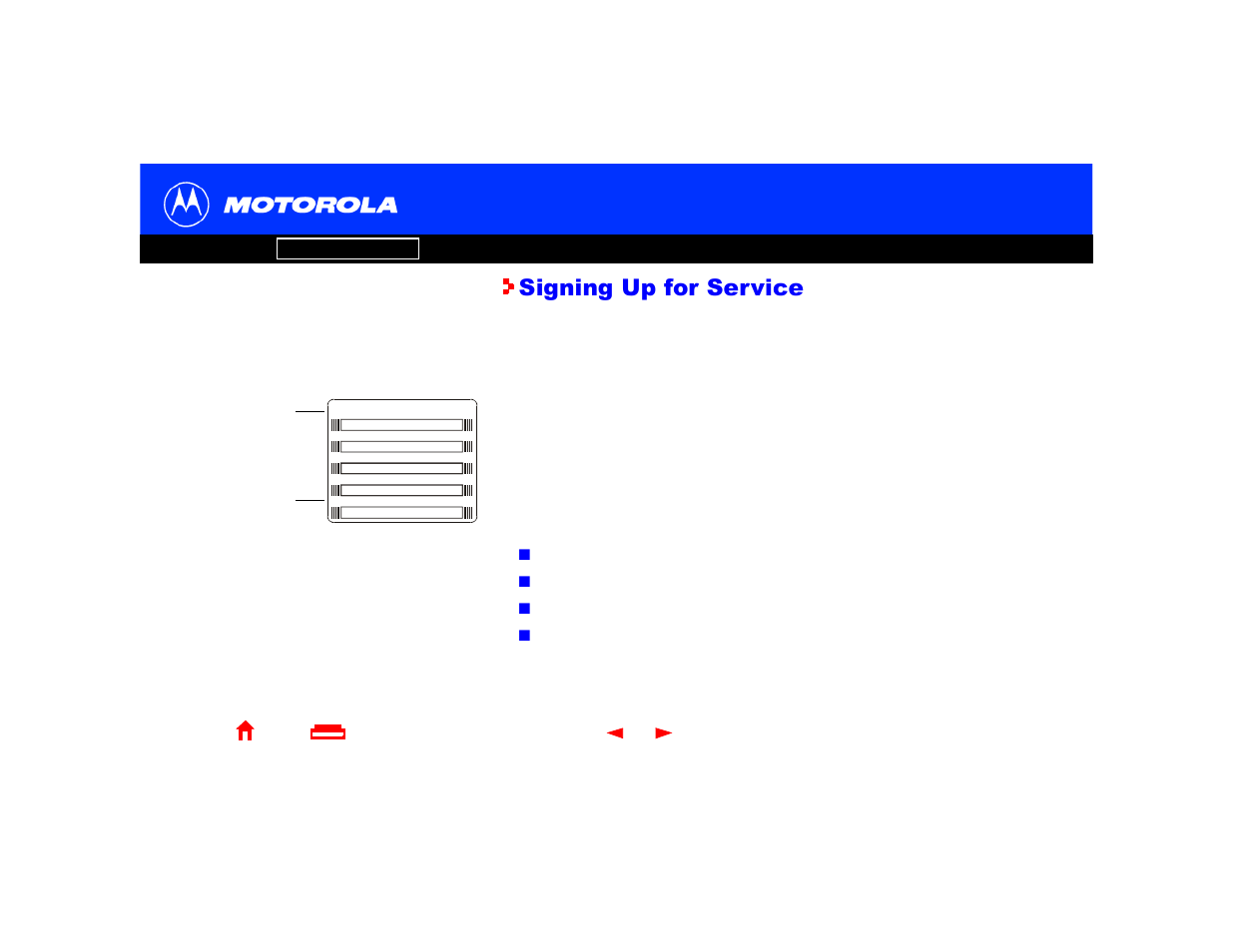 Signing up for service | Motorola SBV4200 User Manual | Page 11 / 73