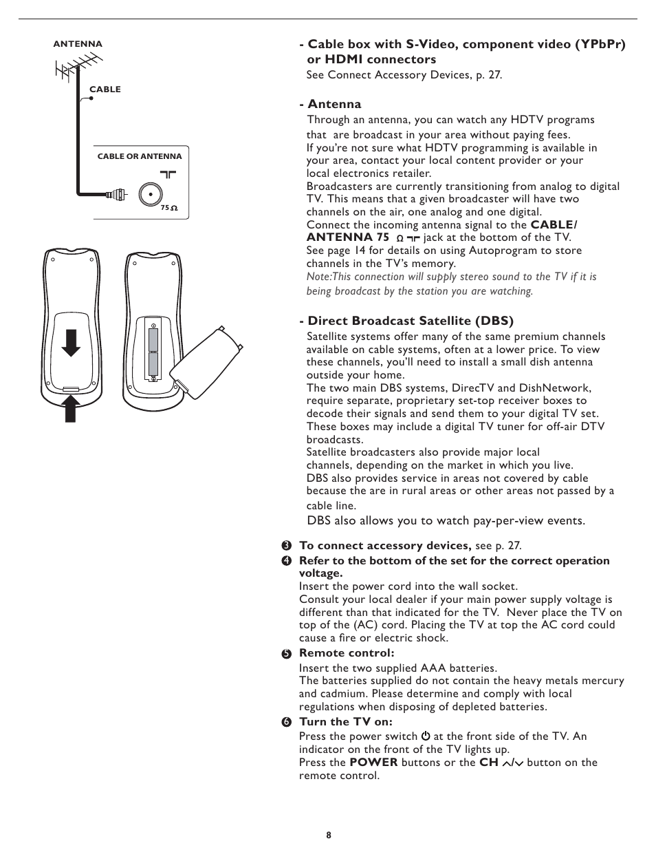 Philips Magnavox 42MF231D/331D User Manual | Page 8 / 39