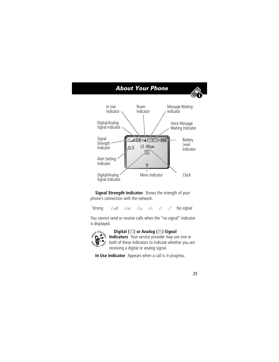 About your phone | Motorola 60C User Manual | Page 27 / 190