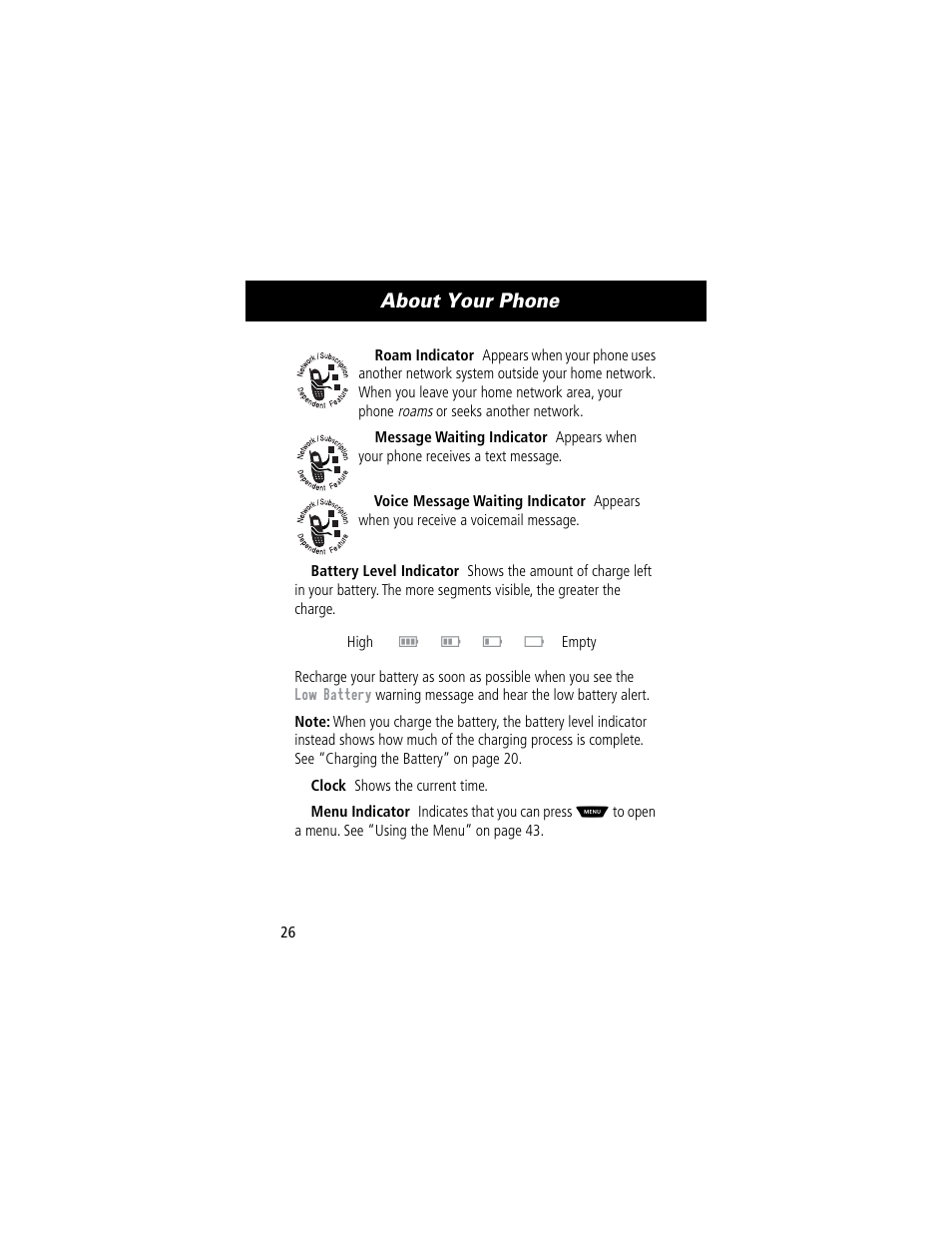 About your phone | Motorola 60C User Manual | Page 28 / 190