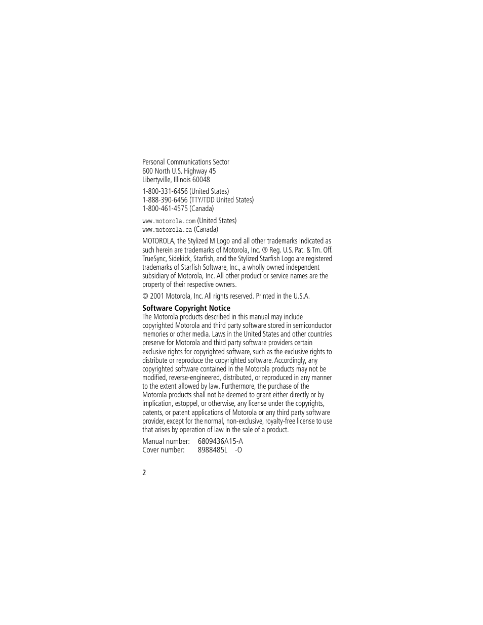 Motorola 60C User Manual | Page 4 / 190