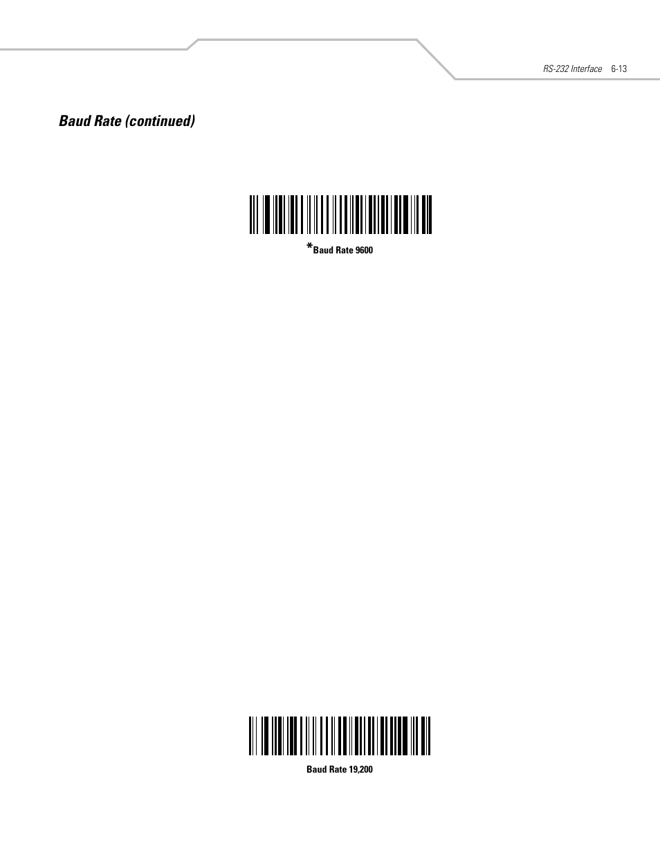 Baud rate (continued) | Motorola SYMBOL LS9203 User Manual | Page 105 / 338