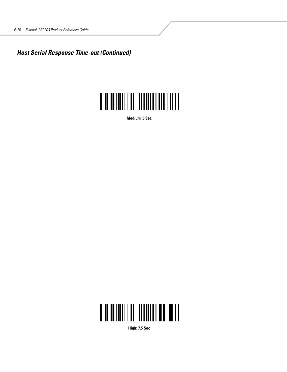 Host serial response time-out (continued) | Motorola SYMBOL LS9203 User Manual | Page 118 / 338