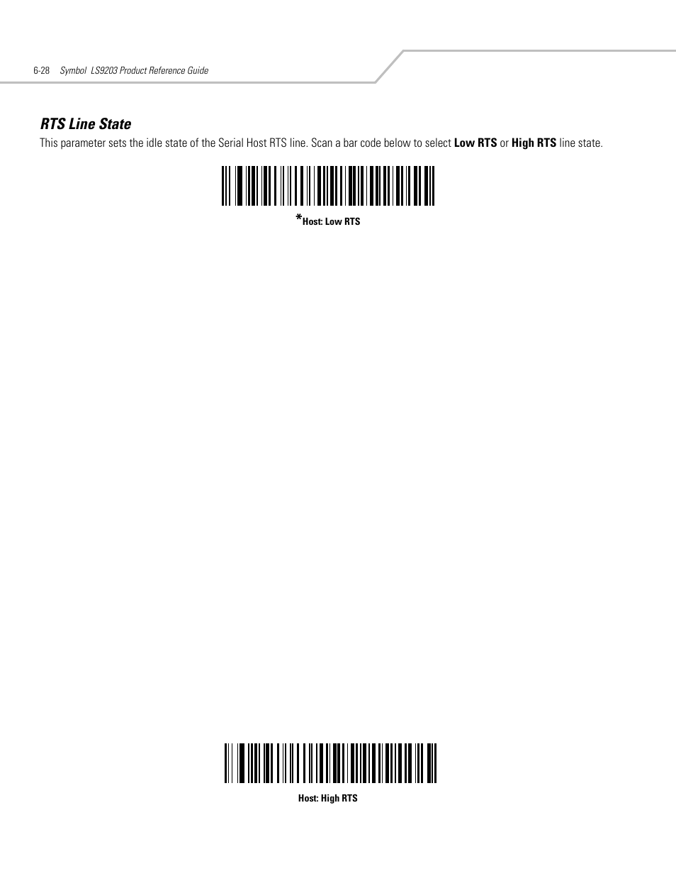 Rts line state, Rts line state -28 | Motorola SYMBOL LS9203 User Manual | Page 120 / 338