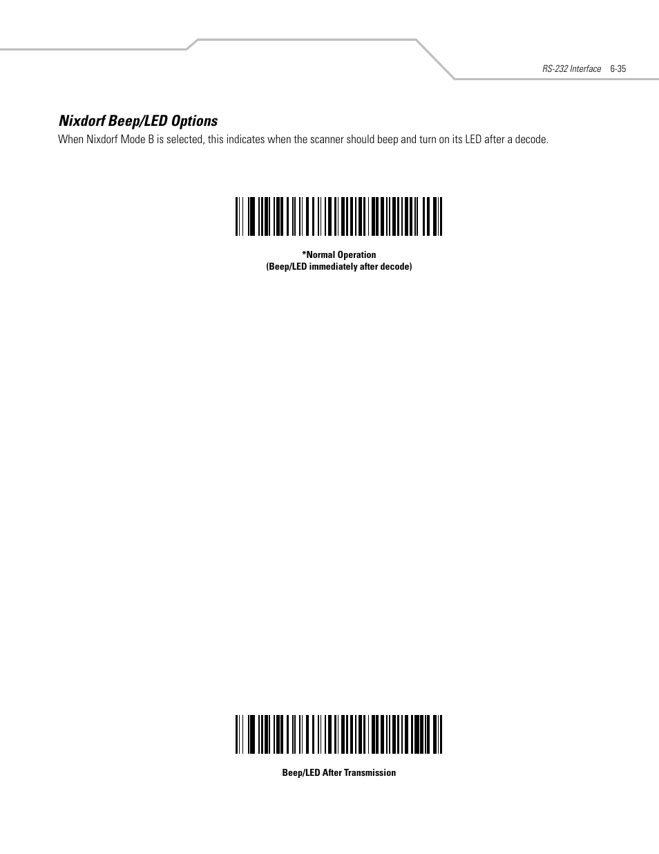 Nixdorf beep/led options, Nixdorf beep/led options -35 | Motorola SYMBOL LS9203 User Manual | Page 127 / 338