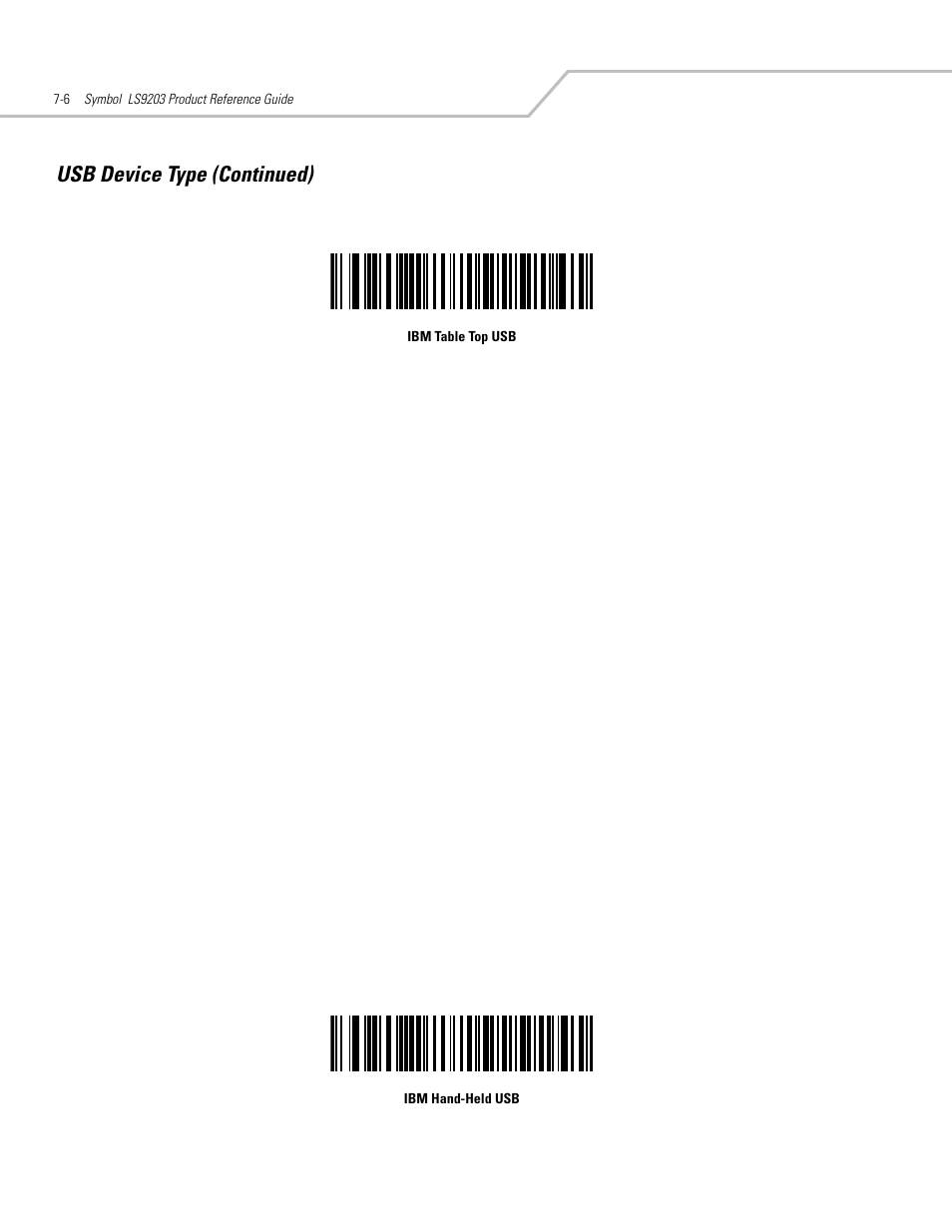 Usb device type (continued) | Motorola SYMBOL LS9203 User Manual | Page 140 / 338