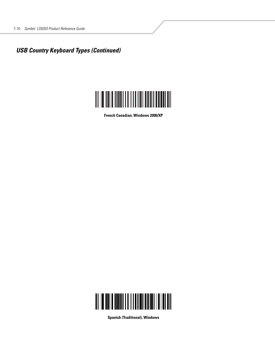 Usb country keyboard types (continued) | Motorola SYMBOL LS9203 User Manual | Page 144 / 338