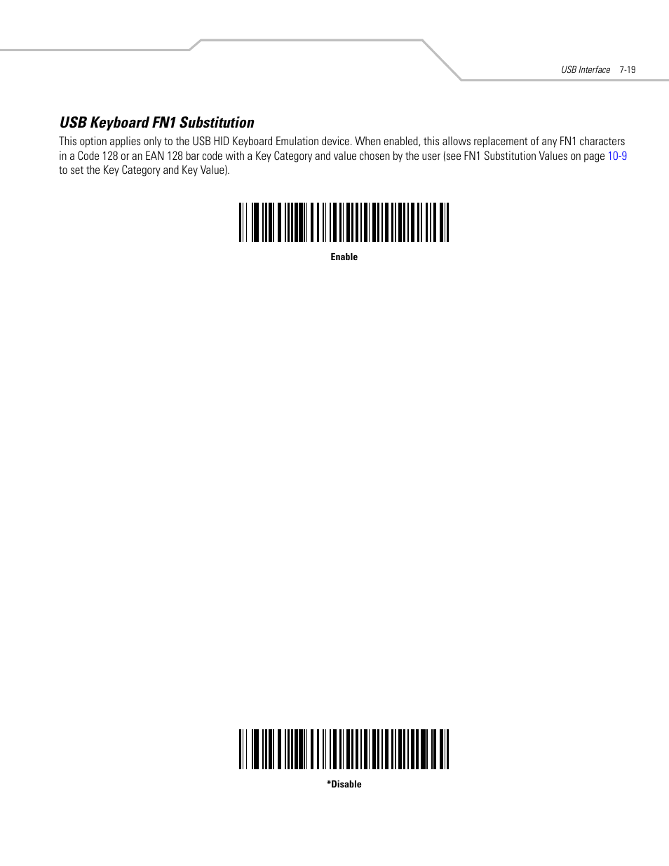 Usb keyboard fn1 substitution, Usb keyboard fn1 substitution -19 | Motorola SYMBOL LS9203 User Manual | Page 153 / 338