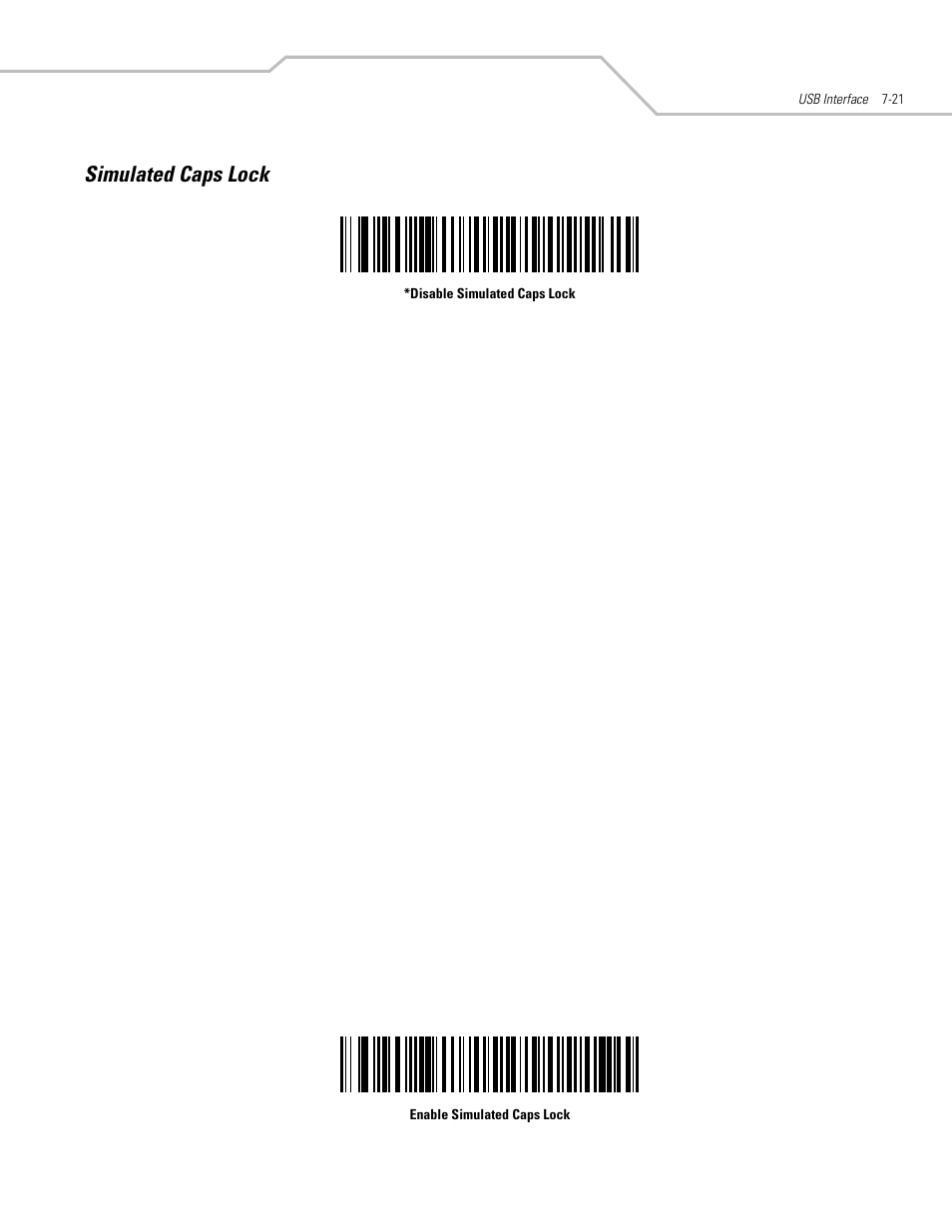 Simulated caps lock, Simulated caps lock -21 | Motorola SYMBOL LS9203 User Manual | Page 155 / 338