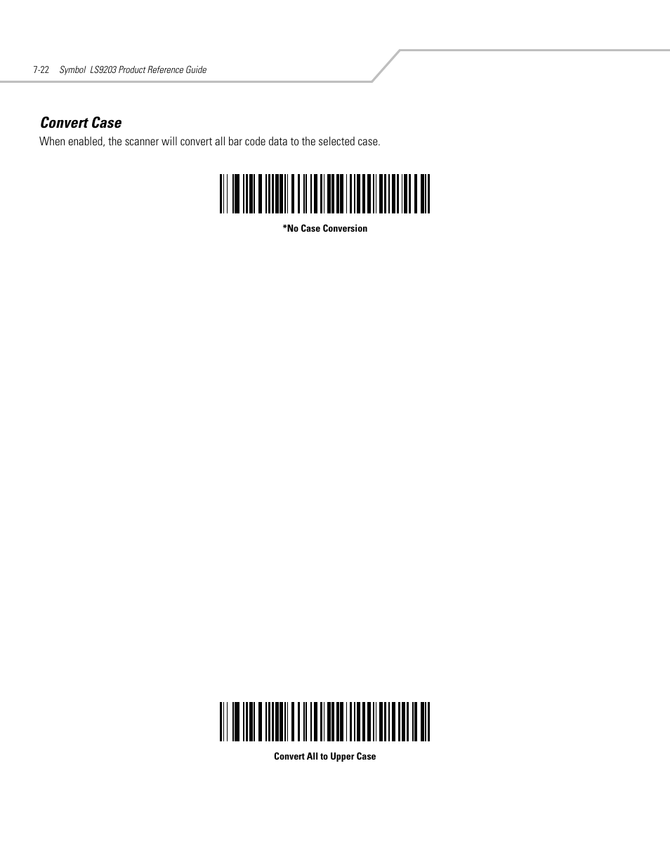 Convert case, Convert case -22 | Motorola SYMBOL LS9203 User Manual | Page 156 / 338