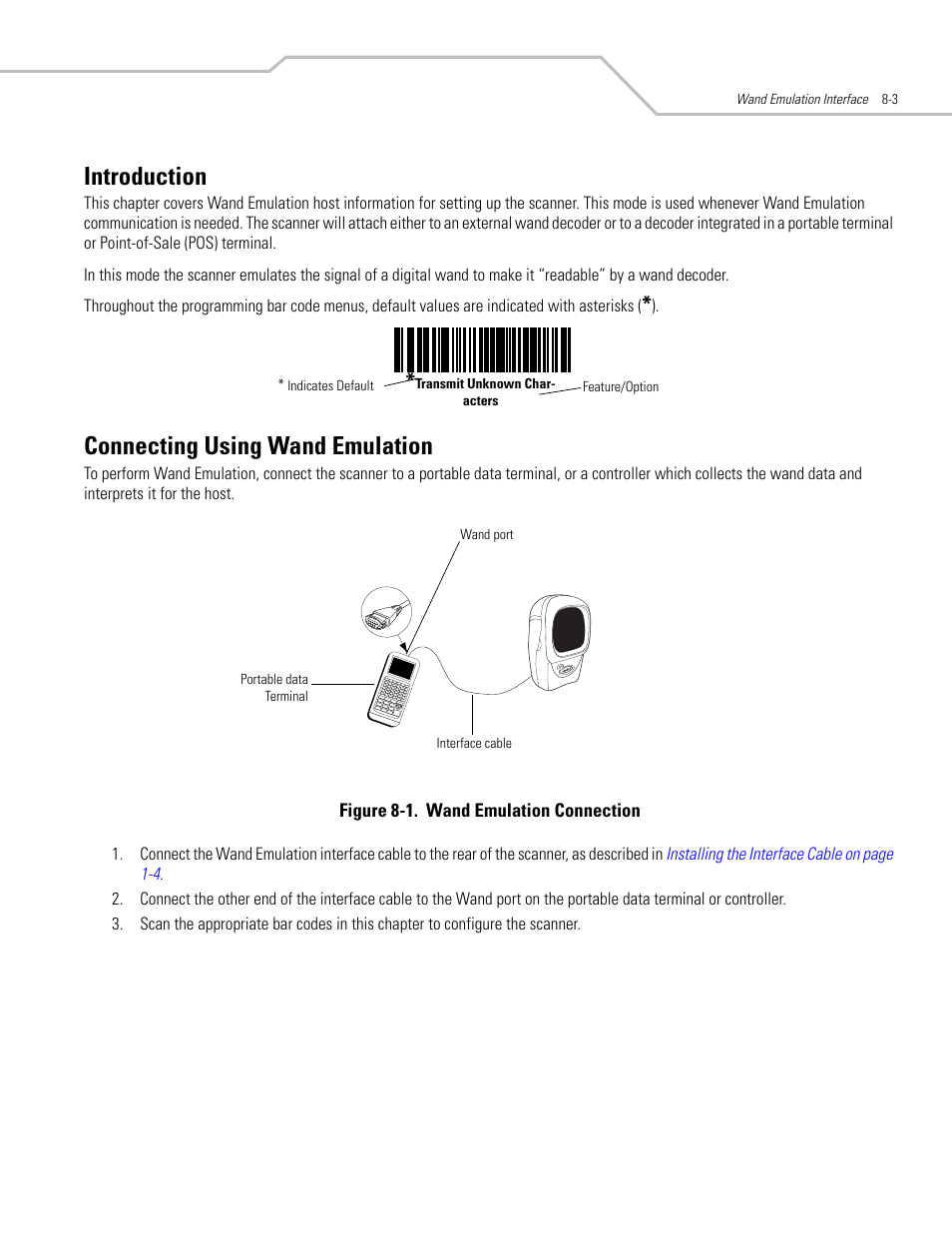 Introduction, Connecting using wand emulation, Introduction -3 connecting using wand emulation -3 | Motorola SYMBOL LS9203 User Manual | Page 171 / 338