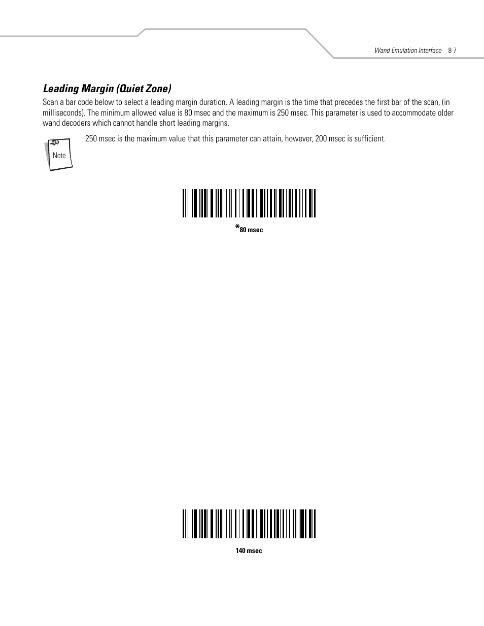 Leading margin (quiet zone), Leading margin (quiet zone) -7 | Motorola SYMBOL LS9203 User Manual | Page 175 / 338