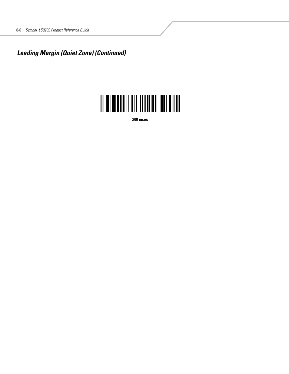 Leading margin (quiet zone) (continued) | Motorola SYMBOL LS9203 User Manual | Page 176 / 338