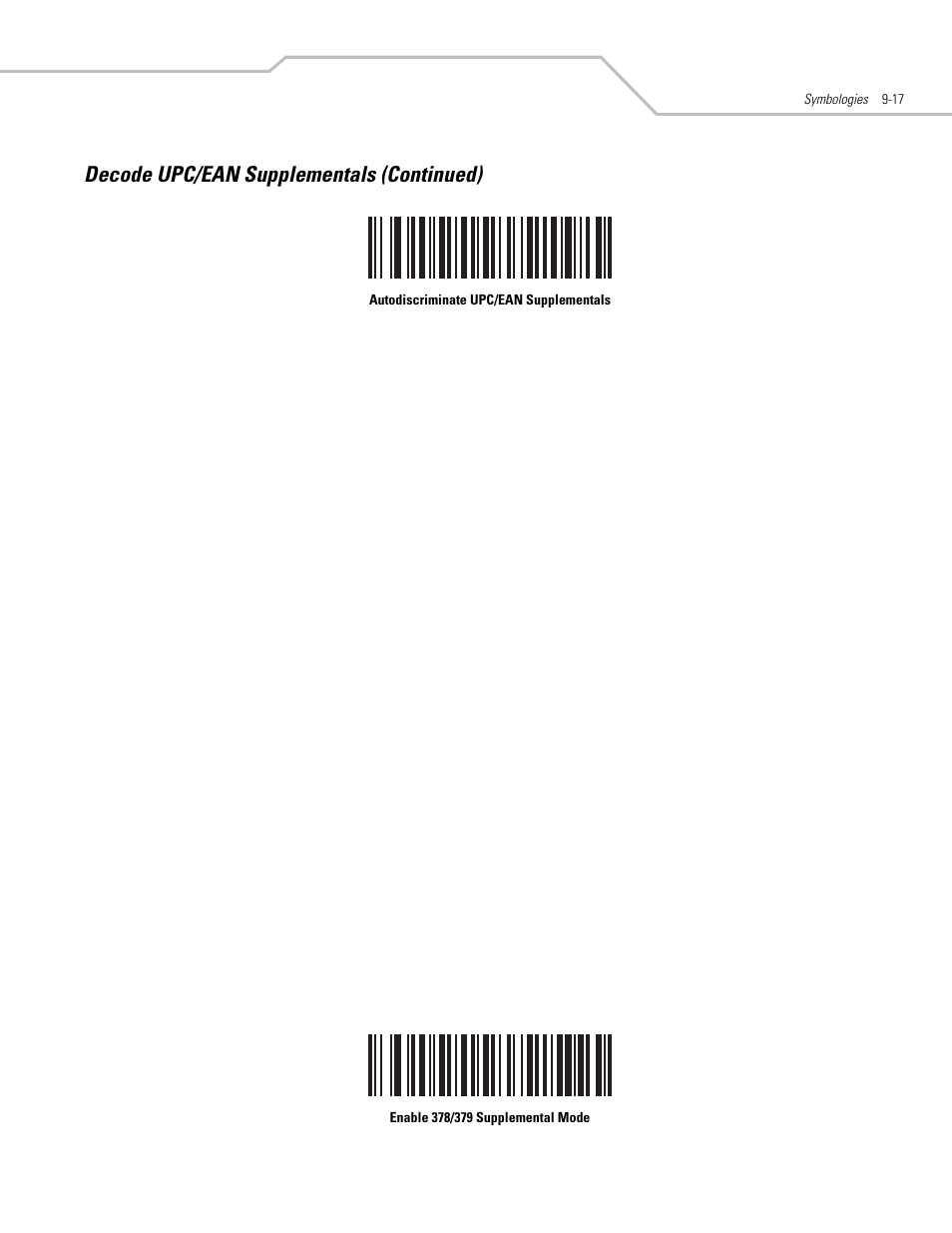 Decode upc/ean supplementals (continued) | Motorola SYMBOL LS9203 User Manual | Page 197 / 338