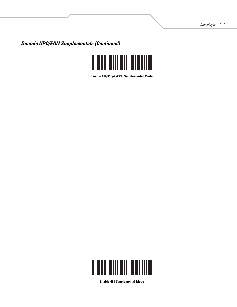 Decode upc/ean supplementals (continued) | Motorola SYMBOL LS9203 User Manual | Page 199 / 338