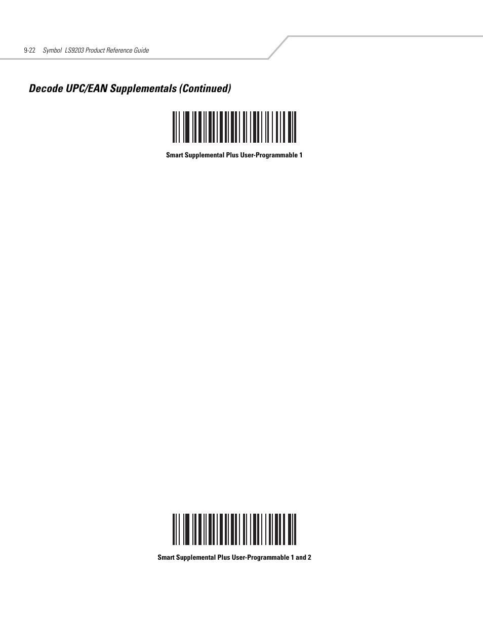 Decode upc/ean supplementals (continued) | Motorola SYMBOL LS9203 User Manual | Page 202 / 338