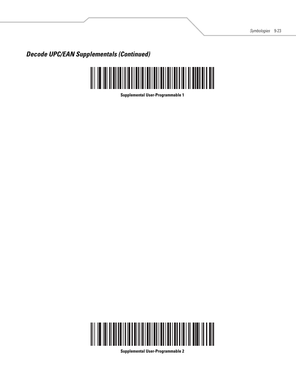 Decode upc/ean supplementals (continued) | Motorola SYMBOL LS9203 User Manual | Page 203 / 338