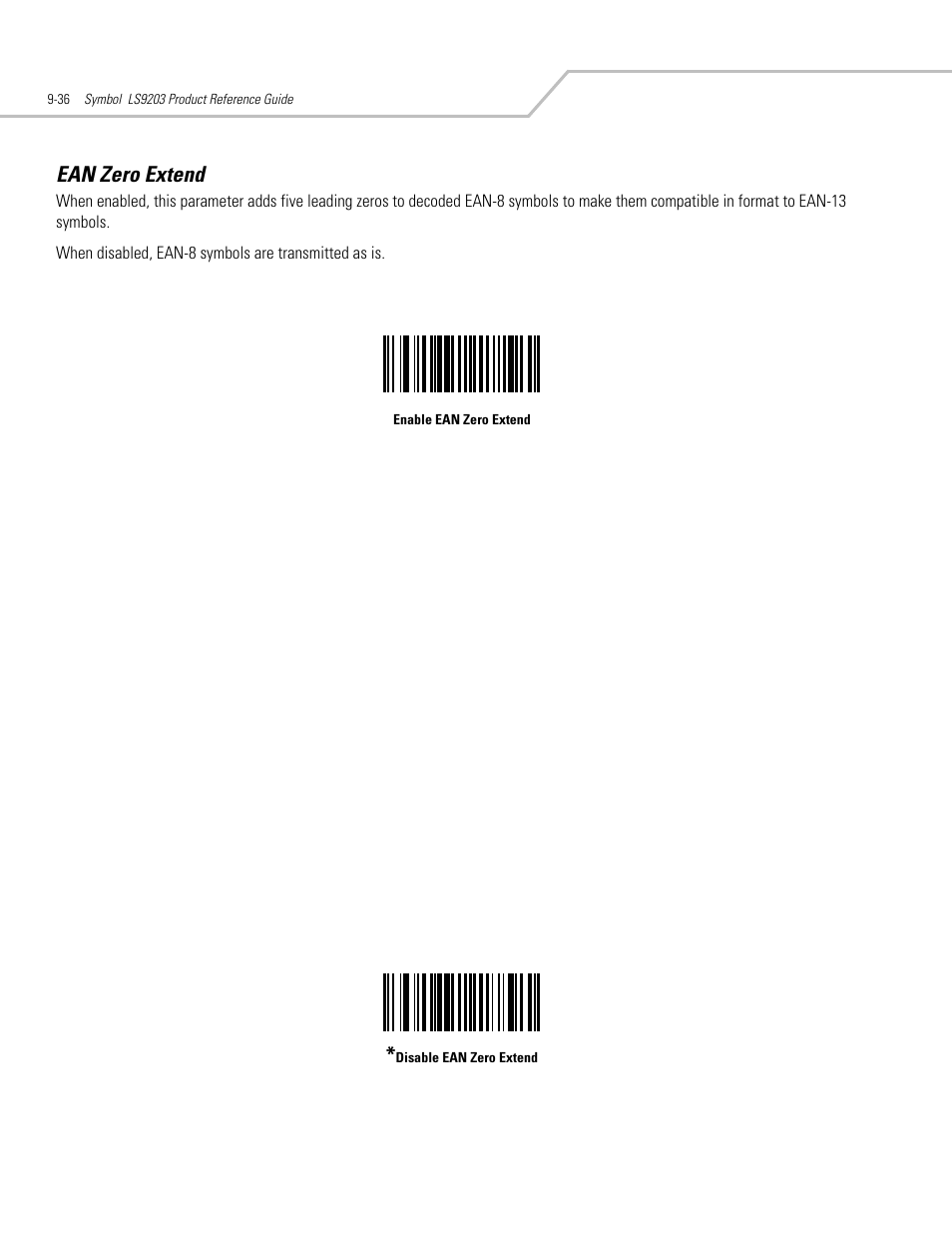 Ean zero extend, Ean zero extend -36 | Motorola SYMBOL LS9203 User Manual | Page 216 / 338