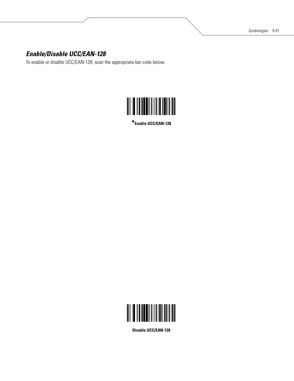 Enable/disable ucc/ean-128, Enable/disable ucc/ean-128 -41 | Motorola SYMBOL LS9203 User Manual | Page 221 / 338