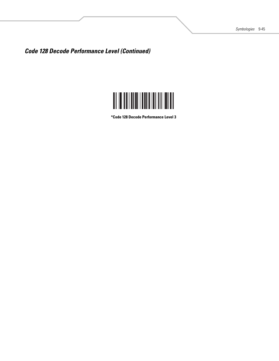 Code 128 decode performance level (continued) | Motorola SYMBOL LS9203 User Manual | Page 225 / 338