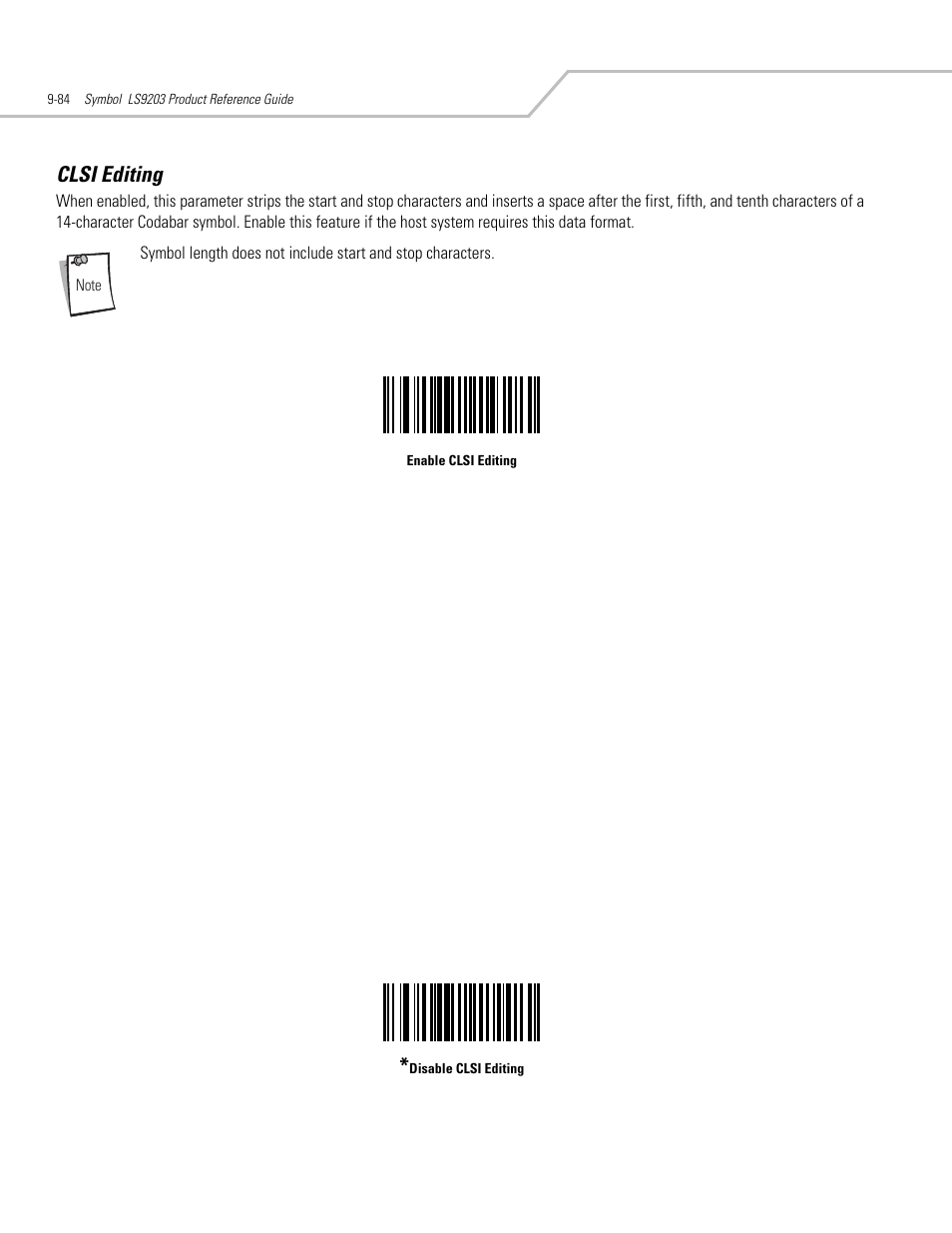 Clsi editing, Clsi editing -84 | Motorola SYMBOL LS9203 User Manual | Page 264 / 338