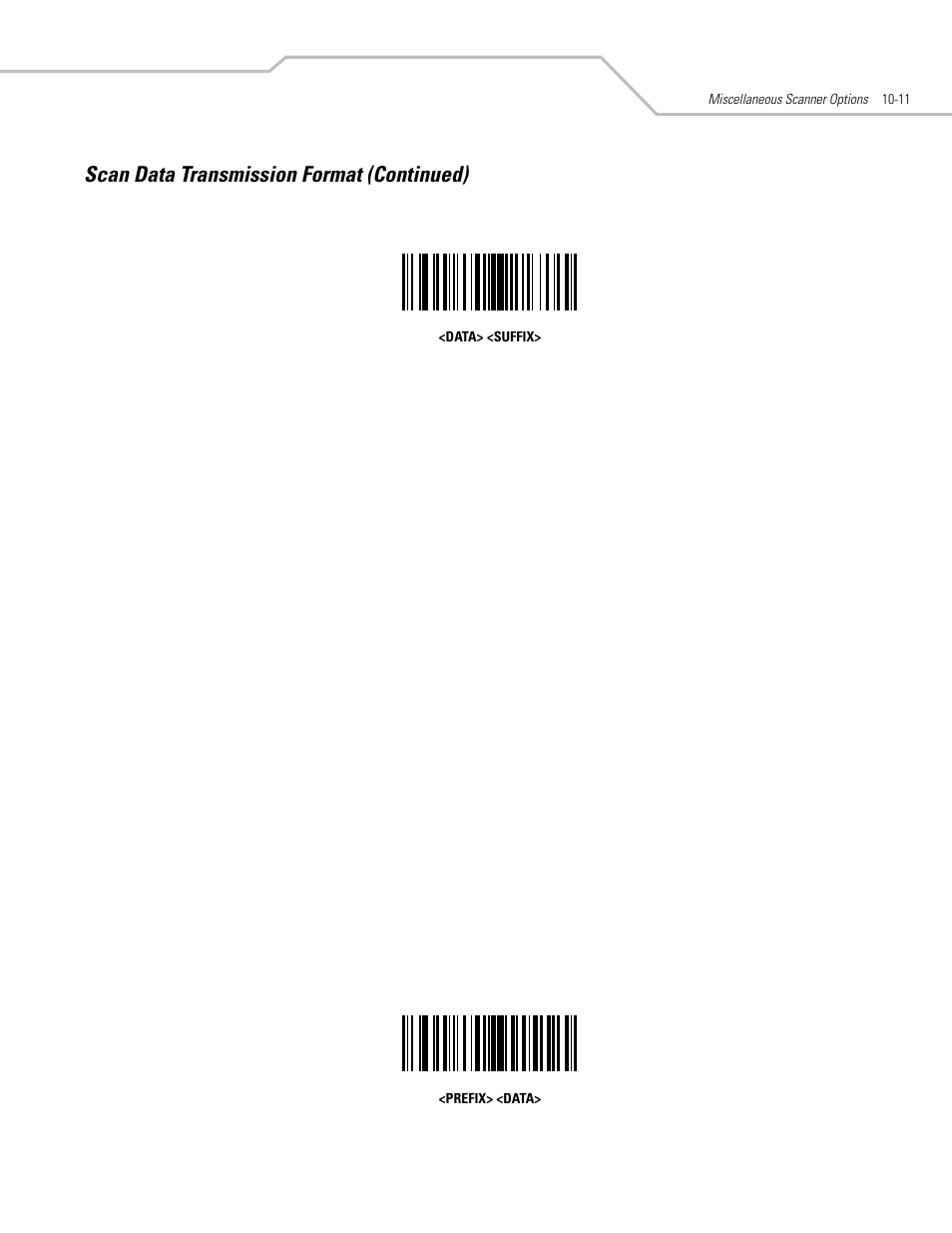 Scan data transmission format (continued) | Motorola SYMBOL LS9203 User Manual | Page 293 / 338