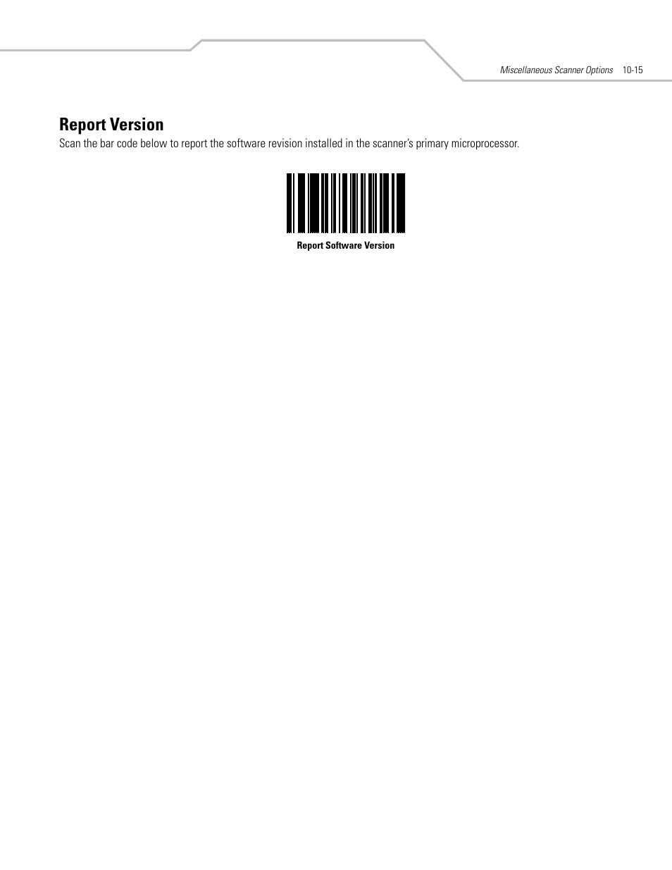 Report version, Report version -15 | Motorola SYMBOL LS9203 User Manual | Page 297 / 338