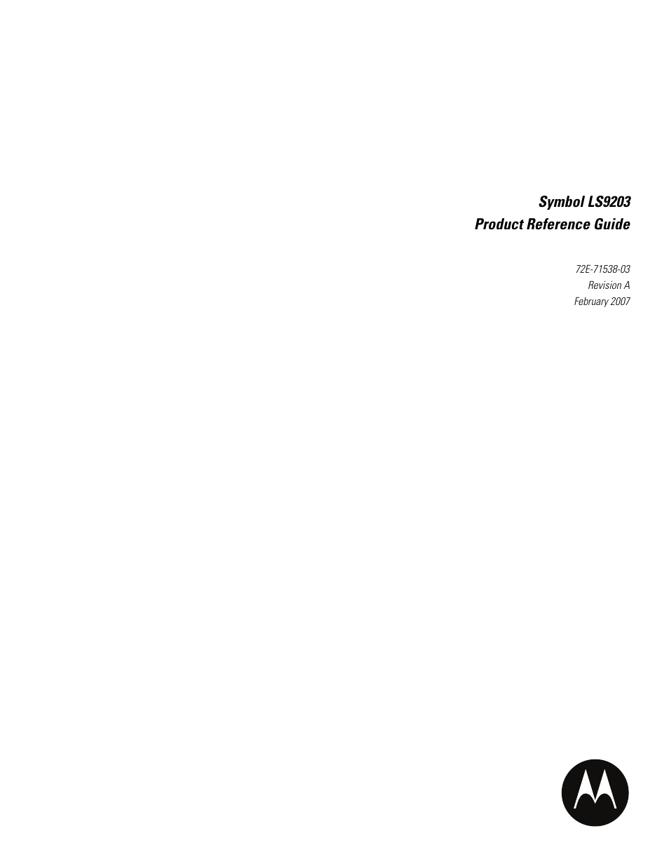 Symbol ls9203 product reference guide | Motorola SYMBOL LS9203 User Manual | Page 3 / 338