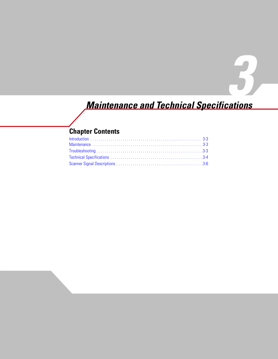 Chapter 3 maintenance and technical specifications, Maintenance and technical specifications | Motorola SYMBOL LS9203 User Manual | Page 33 / 338