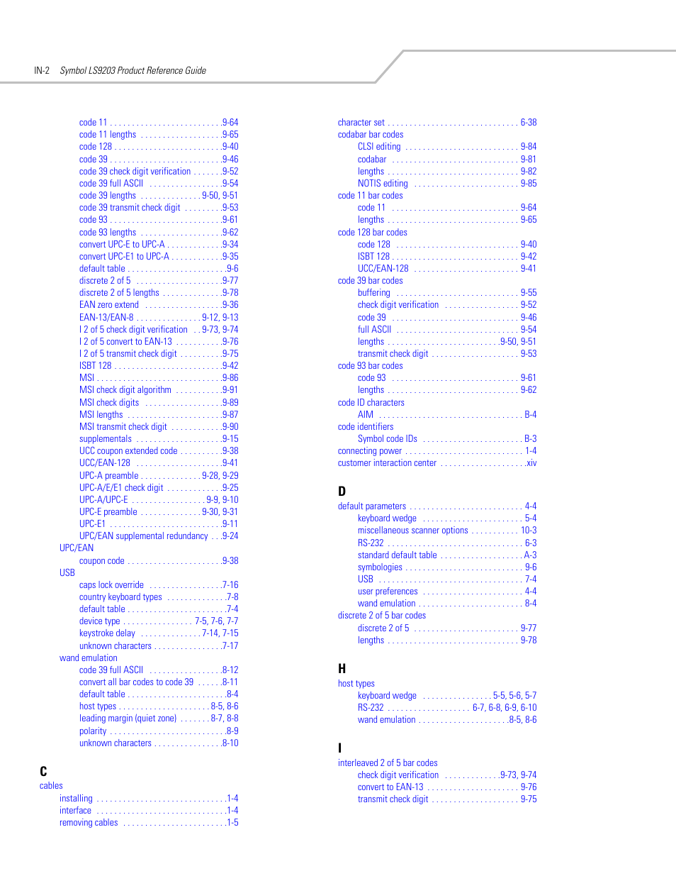 Motorola SYMBOL LS9203 User Manual | Page 332 / 338