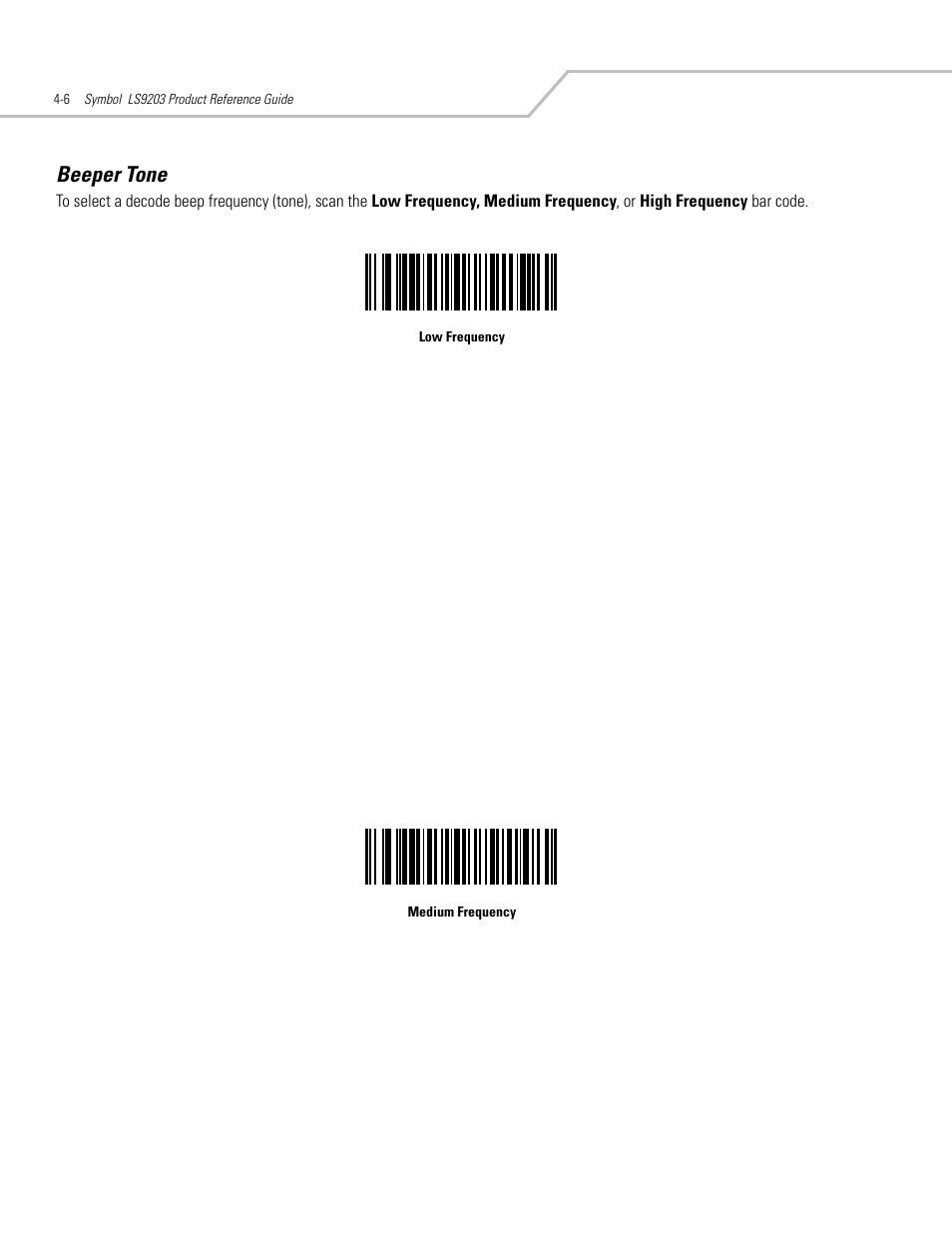 Beeper tone, Beeper tone -6 | Motorola SYMBOL LS9203 User Manual | Page 46 / 338