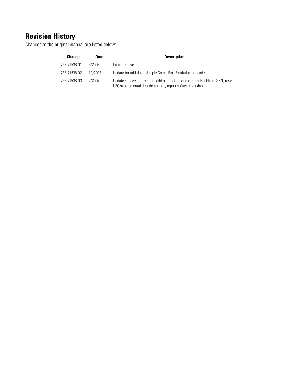 Revision history | Motorola SYMBOL LS9203 User Manual | Page 5 / 338